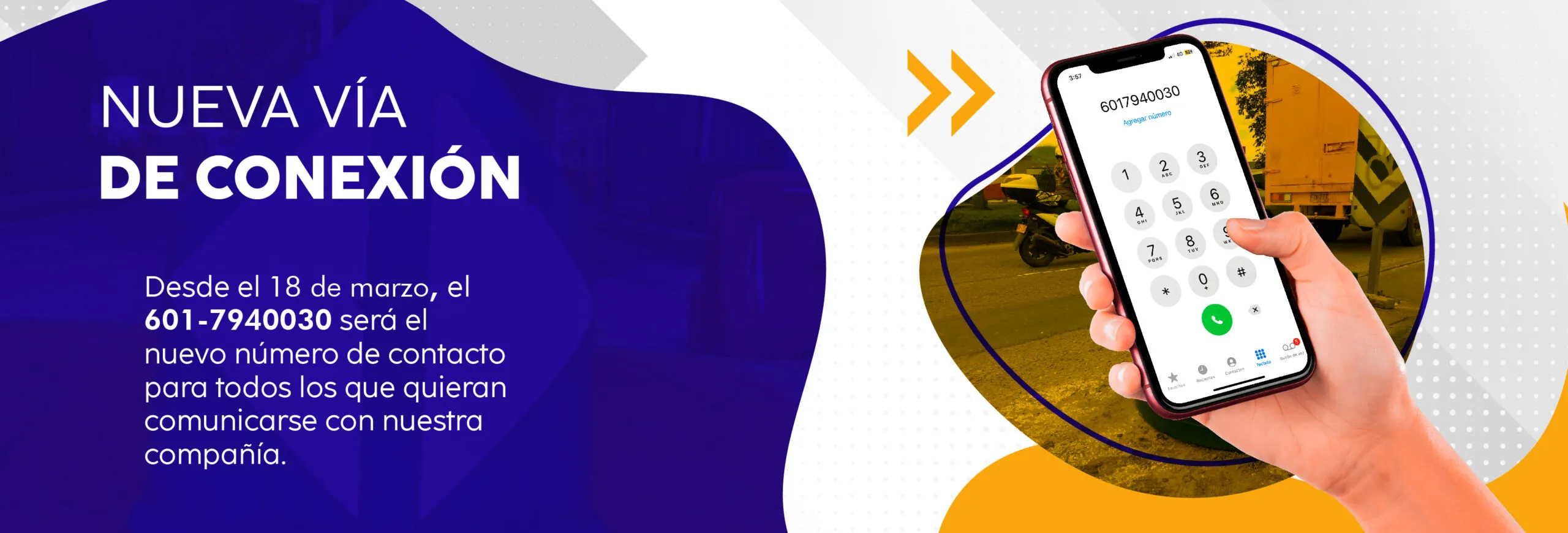 Nueva vía de conexión Nueva vía de conexión - Contacto para que se puedan comunicarse