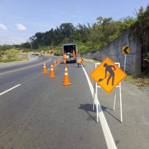señalización vertical temporal