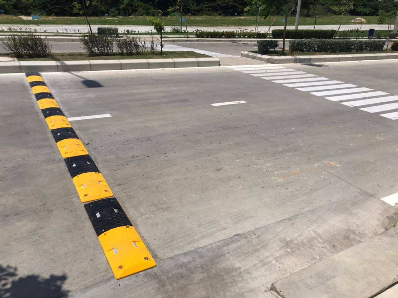 reductores de velocidad en uso